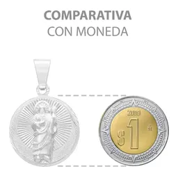 Dije Medalla San Judas Tadeo Plata Ley 925 Diamantada Hombre - Imagen 8