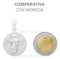 Dije Medalla San Judas Tadeo Plata Ley 925 Diamantada Hombre - Imagen 8