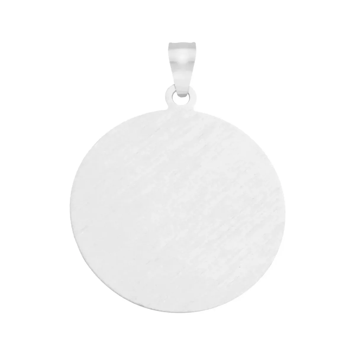 Dije Medalla San Judas Tadeo Plata Ley 925 Diamantado con Estrella - Imagen 4