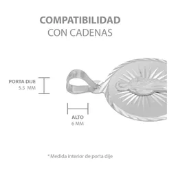 Dije Medalla San Judas Tadeo Plata Ley 925 Diamantado con Estrella - Imagen 7