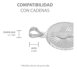 Dije Medalla San Judas Tadeo Plata Ley 925 Diamantado con Estrella - Imagen 7