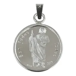 Dije Medalla San Judas Tadeo Plata Ley .999 Religioso - Imagen 2