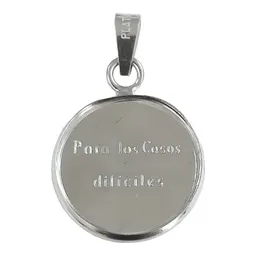 Dije Medalla San Judas Tadeo Plata Ley .999 Religioso - Imagen 3