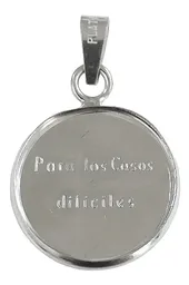Dije Medalla San Judas Tadeo Plata Ley .999 Religioso - Imagen 3