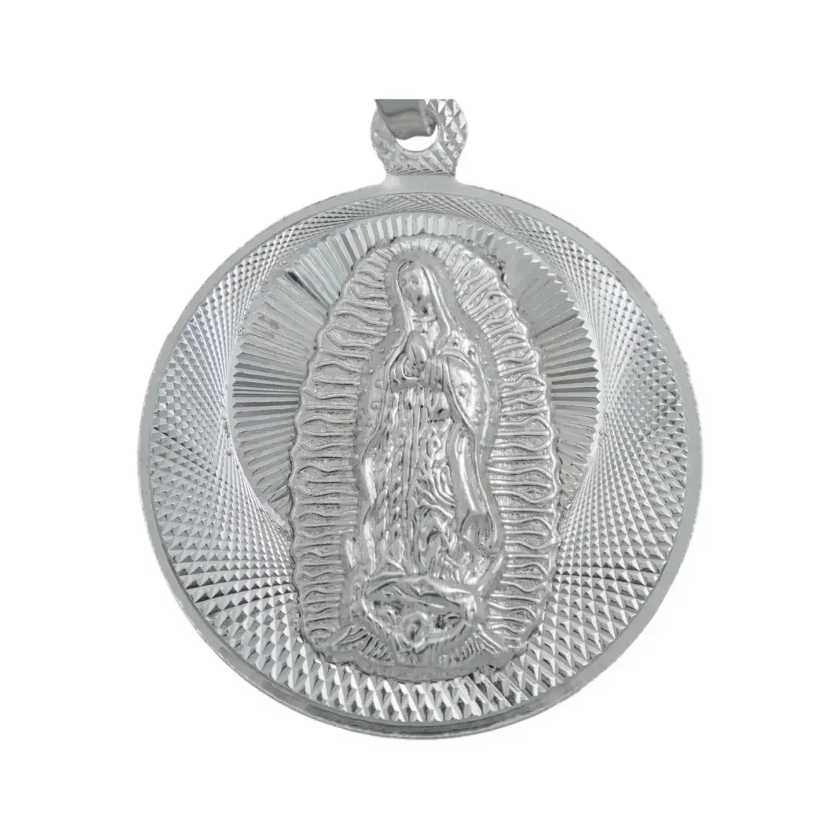 Dije Medalla San Judas Tadeo Virgen Guadalupe Plata 925 Doble Vista - Imagen 3