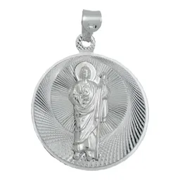 Dije Medalla San Judas Tadeo Virgen Guadalupe Plata 925 Doble Vista - Imagen 4