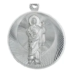 Dije Medalla San Judas Tadeo Virgen Guadalupe Plata 925 Doble Vista - Imagen 5