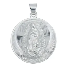 Dije Medalla San Judas Tadeo y Virgen de Guadalupe Plata .925 Doble Vista - Imagen 4