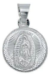 Dije Medalla San Judas y Virgencita Doble Vista Plata Ley .925 Religioso - Imagen 2