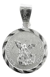 Dije Medalla San Miguel Arcángel Plata 925 - Imagen 1