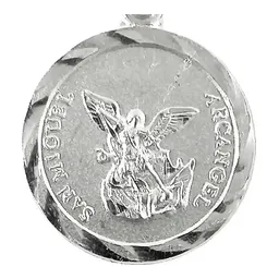 Dije Medalla San Miguel Arcángel Plata 925 - Imagen 3