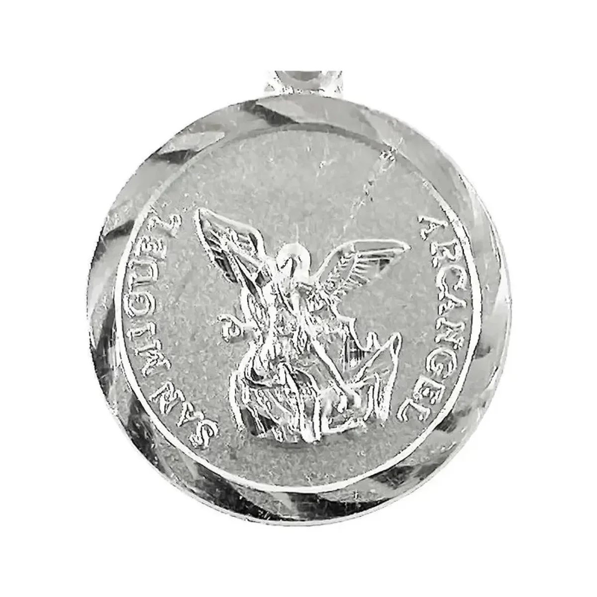 Dije Medalla San Miguel Arcángel Plata 925 - Imagen 3