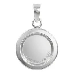 Dije Medalla San Miguel Arcángel Plata 999 con Zirconia - Imagen 4
