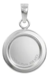 Dije Medalla San Miguel Arcángel Plata 999 con Zirconia - Imagen 4