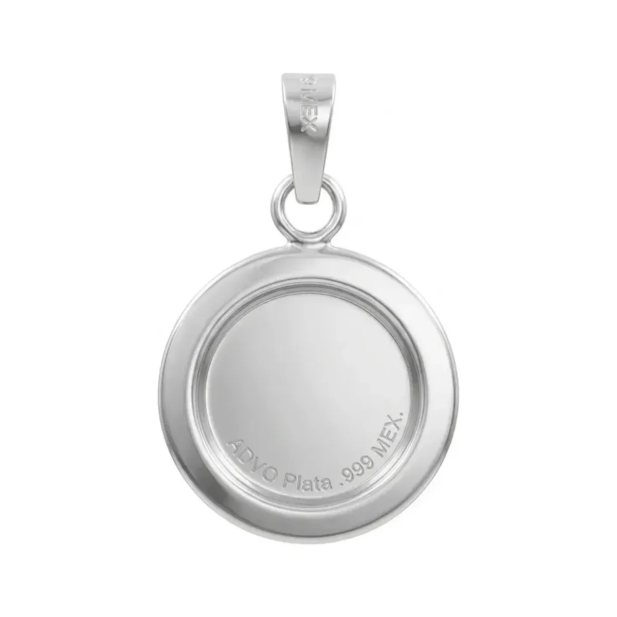 Dije Medalla San Miguel Arcángel Plata 999 con Zirconia - Imagen 4