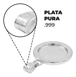 Dije Medalla San Miguel Arcángel Plata 999 con Zirconia - Imagen 6