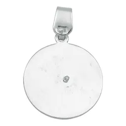 Dije Medalla San Miguel Arcángel Plata .925 Diamantada - Imagen 3