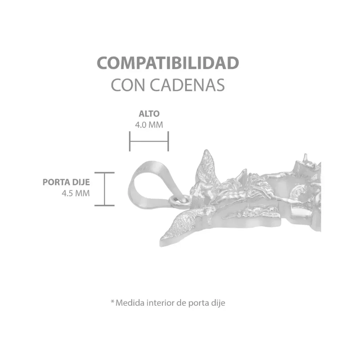 Dije Medalla San Miguel Arcángel Plata Ley .925 Liso - Imagen 6