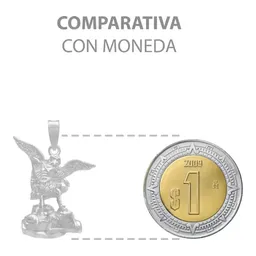 Dije Medalla San Miguel Arcángel Plata Ley .925 Liso - Imagen 8