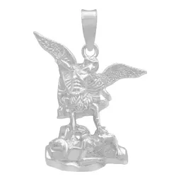 Dije Medalla San Miguel Arcángel Plata Ley 925 Protección - Imagen 1