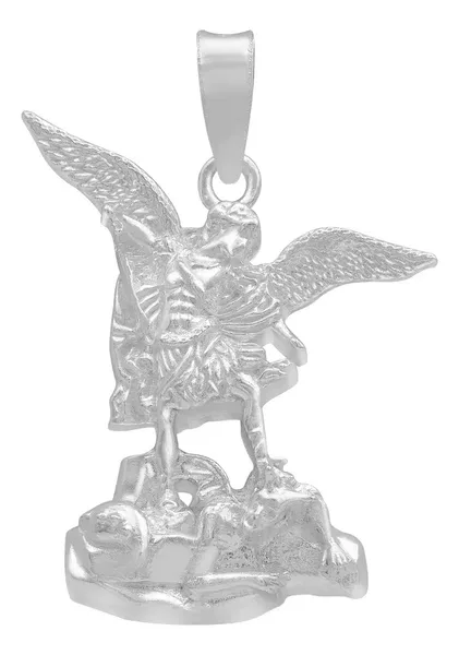 Dije Medalla San Miguel Arcángel Plata Ley 925 Protección - Imagen 1