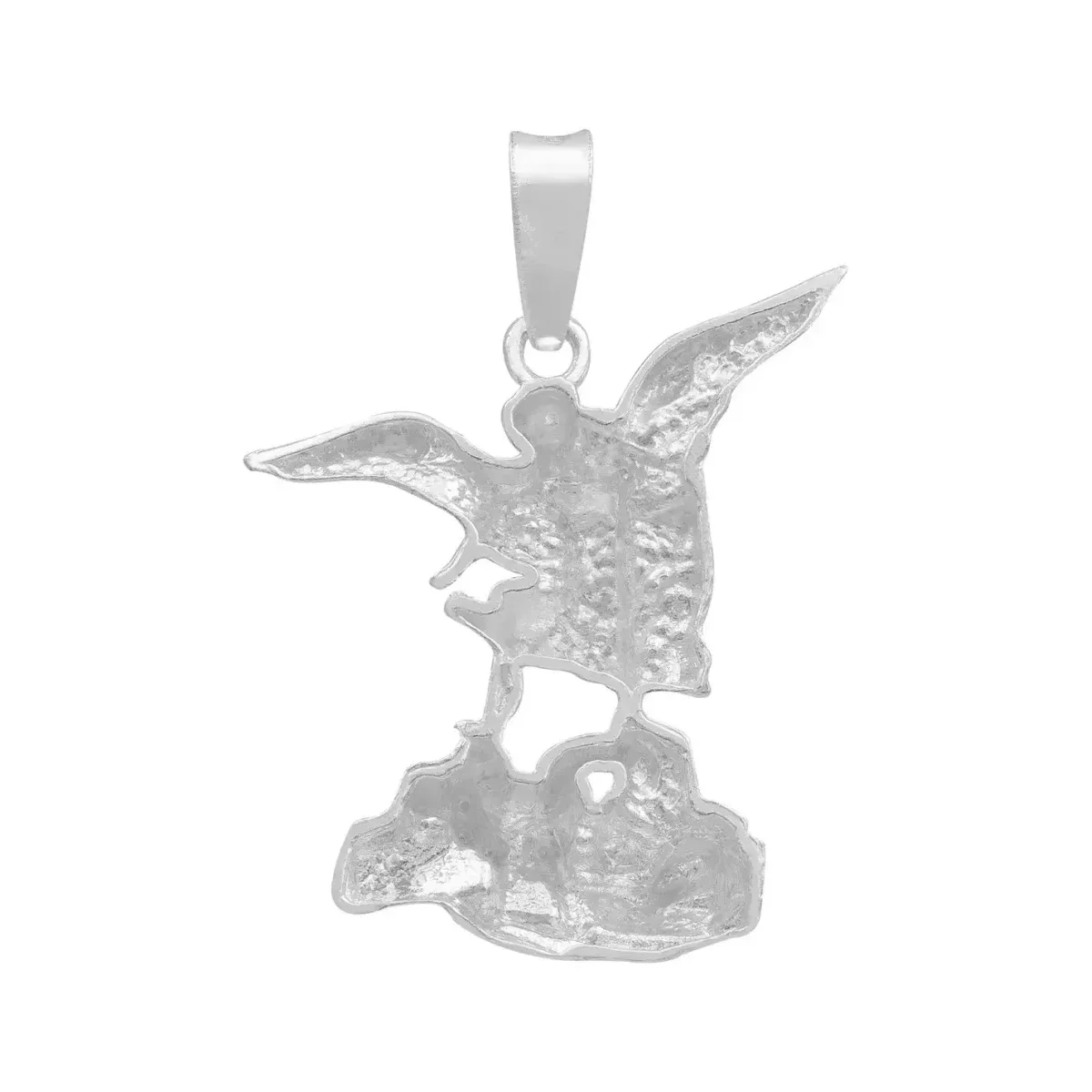 Dije Medalla San Miguel Arcángel Plata Ley 925 Protección - Imagen 2