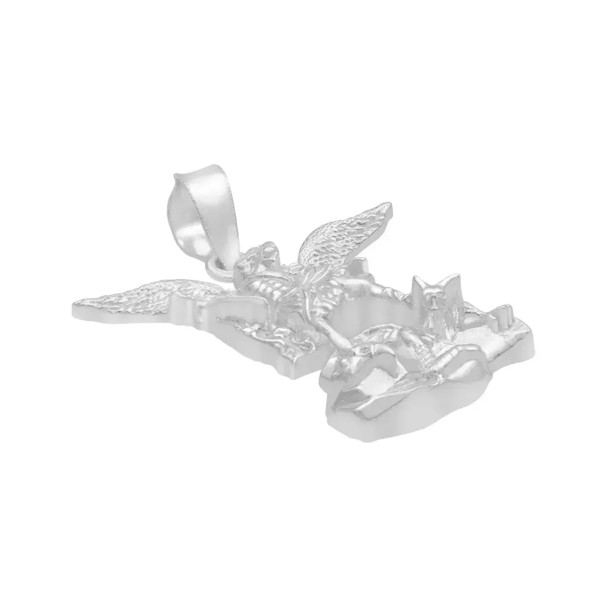Dije Medalla San Miguel Arcángel Plata Ley 925 Protección - Imagen 3