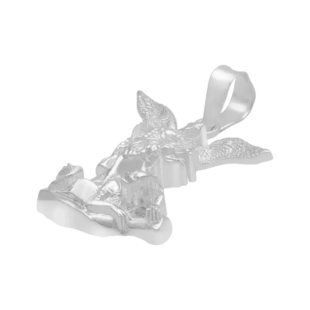 Dije Medalla San Miguel Arcángel Plata Ley 925 Protección - Imagen 4