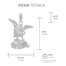 Dije Medalla San Miguel Arcángel Plata Ley 925 Protección - Imagen 7
