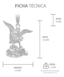 Dije Medalla San Miguel Arcángel Plata Ley 925 Protección - Imagen 7