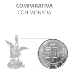 Dije Medalla San Miguel Arcángel Plata Ley 925 Protección - Imagen 8
