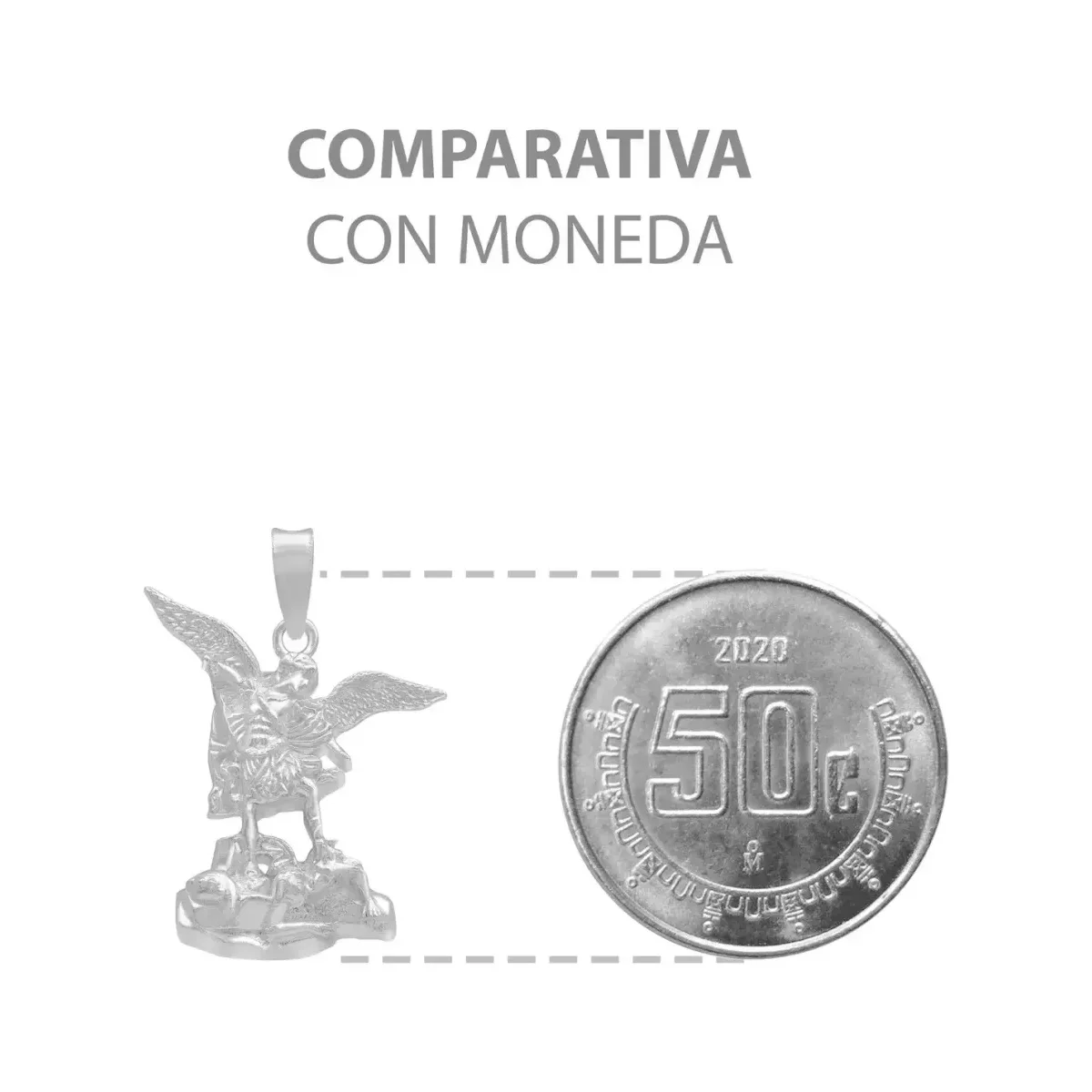 Dije Medalla San Miguel Arcángel Plata Ley 925 Protección - Imagen 8