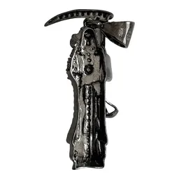 Dije Medalla Santa Muerte de Plata .925 con Zirconias Negras - Imagen 3
