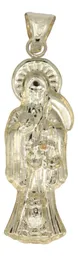 Dije Medalla Santa Muerte Oro 10k Liso Unisex - Imagen 3