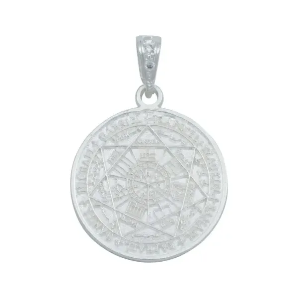 Dije Medalla Sello Siete Arcángeles Plata 925 Unisex - Imagen 1