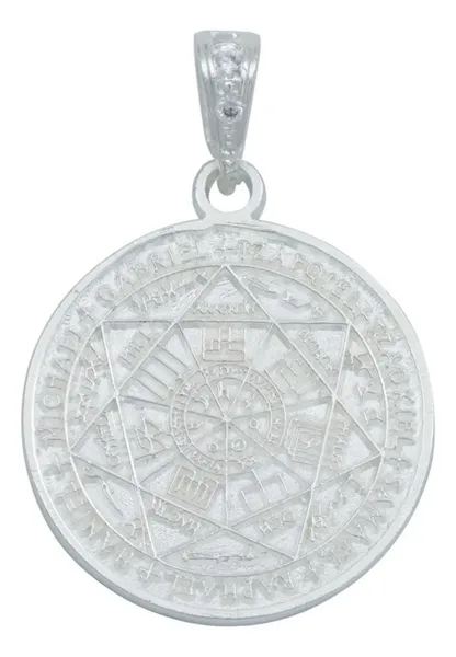 Dije Medalla Sello Siete Arcángeles Plata 925 Unisex - Imagen 1