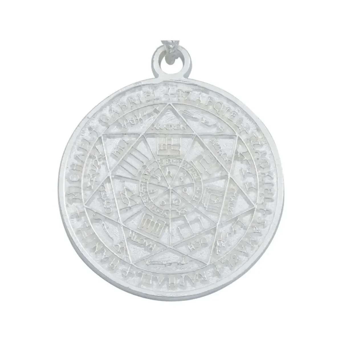Dije Medalla Sello Siete Arcángeles Plata 925 Unisex - Imagen 2