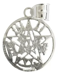 Dije Medalla Tetragramaton Pentagrama Plata 925 - Imagen 2