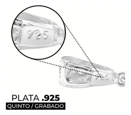 Dije Medalla Tetragrammatón Plata Ley 925 con Zirconia Brillante - Imagen 3