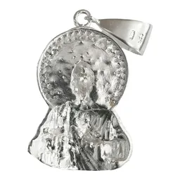 Dije Medalla Torso San Judas Tadeo Plata .925 con Zirconia 6 - Imagen 3