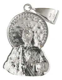 Dije Medalla Torso San Judas Tadeo Plata .925 con Zirconia 6 - Imagen 3