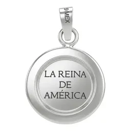 Dije Medalla Virgen de Guadalupe de Plata 999 con Zirconia - Imagen 4