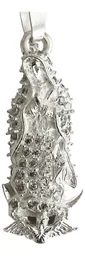 Dije Medalla Virgen de Guadalupe Plata 925 con Zirconia Blanca Modelo 201 - Imagen 2
