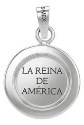 Dije Medalla Virgen de Guadalupe Plata 999 con Zirconia Blanca Modelo 939 - Imagen 4