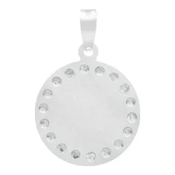 Dije Medalla Virgen de Guadalupe Plata 925 con Zirconia Transparente - Imagen 2