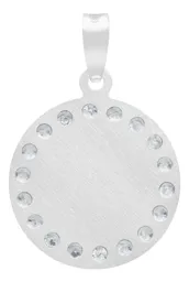 Dije Medalla Virgen de Guadalupe Plata 925 con Zirconia Transparente - Imagen 2