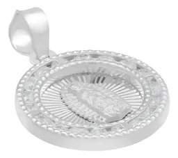 Dije Medalla Virgen de Guadalupe Plata 925 con Zirconia Transparente - Imagen 3