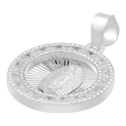 Dije Medalla Virgen de Guadalupe Plata 925 con Zirconia Transparente - Imagen 4