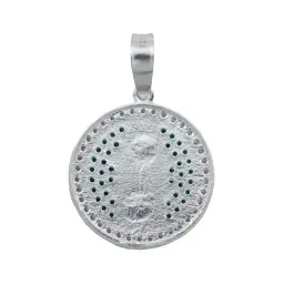 Dije Medalla Virgen de Guadalupe Plata 925 con Zirconia Verde - Imagen 4