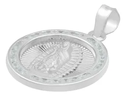 Dije Medalla Virgen de Guadalupe Plata 925 con Zirconia - Imagen 4